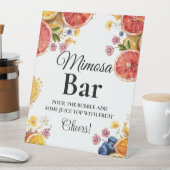 Citrus Bow Vrijgezellenfeest mimosa bar teken Reclamebord Met Voetstuk (Insitu)