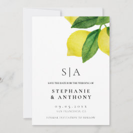 Citrus Branch Greenery bruiloft Save The Date