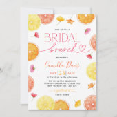 Citrus Bridal Brunch Citroen Bright Vrijgezellenfe Kaart (Voorkant)