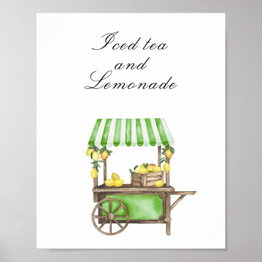 Citrus bridal shower - Iced Tea & Lemonade Poster (Voorkant)