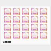 Citrus bright abstract reed diffuser productetiket vierkante sticker (Vel)