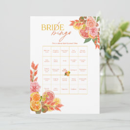 Citrus Bruid Bingo Bruiloft Spel Kaart