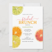 Citrus Bruids Brunch Citroen Sinaasappel Vrijgezel Kaart (Voorkant)