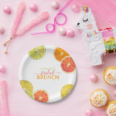 Citrus Bruids Brunch Citroen Sinaasappel Vrijgezel Papieren Bordje (Feest)