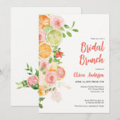 Citrus bruids brunch douche uitnodiging (Voorkant / Achterkant)