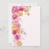 Citrus Bruids Brunch Heldere Bloemen Citroen Kaart (Achterkant)