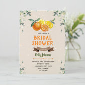 Citrus bruids douche uitnodiging (Staand voorkant)