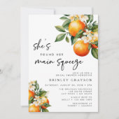 Citrus bruids douche uitnodiging belangrijkste squ (Voorkant)