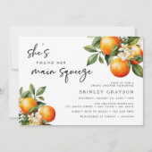 Citrus bruids douche uitnodiging Sinaasappel Manda (Voorkant)