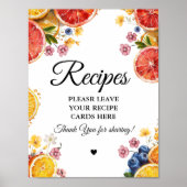 Citrus bruids Laat je Recepten Vrijgezellenfeest Poster (Voorkant)