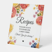 Citrus bruids Laat je Recepten Vrijgezellenfeest Reclamebord Met Voetstuk (Voorkant)