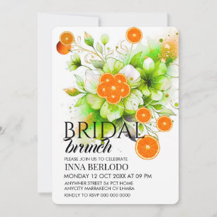 Citrus Bruidsbrunch Uitnodiging Template, Sinaasap