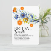 Citrus Bruidsbrunch Uitnodiging Template, Sinaasap (Staand voorkant)