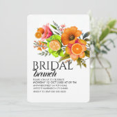 Citrus Bruidsbrunch Uitnodiging Template, Sinaasap (Staand voorkant)
