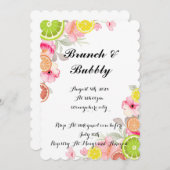 CITRUS BRUIDSDOUCHE UITNODIGING (Voorkant / Achterkant)