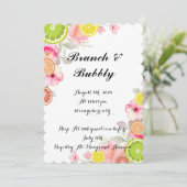 CITRUS BRUIDSDOUCHE UITNODIGING (Staand voorkant)