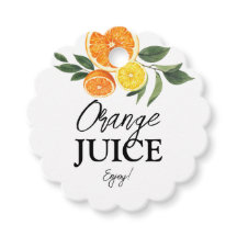 Citrus Bruidsmeisjesfeest Mimosa Bar Sappenetikett