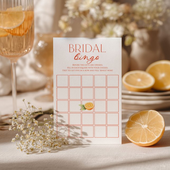 Citrus Bruiloft Bingo Spel  (Creator heeft geüpload)