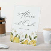 Citrus Bruiloft Borrel Advies & Wensen  Reclamebord Met Voetstuk (Insitu)