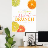 Citrus Bruiloft Brunch Citroen Sinaasappel Bruilof Poster (Thuiskantoor)