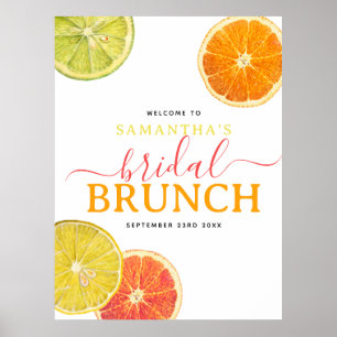 Citrus Bruiloft Brunch Citroen Sinaasappel Bruilof Poster