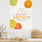 Citrus Bruiloft Brunch Citroen Sinaasappel Bruilof Poster (Keuken)