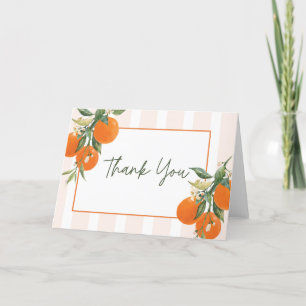 Citrus Bruiloft Dankkaart Bedankkaart