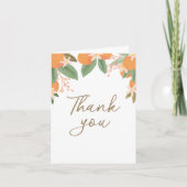 Citrus Bruiloft Feest Dank Je Kaart (Voorkant)