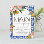 Citrus Bruiloft Feest Ze Heeft Haar Hoofdliefde Ge Kaart (Staand voorkant)