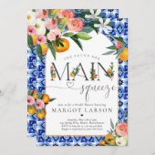 Citrus Bruiloft Feest Ze Heeft Haar Hoofdliefde Ge Kaart (Voorkant / Achterkant)