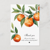 Citrus Bruiloft Mediterraan Oranje Bedankkaart (Voorkant)