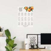 Citrus Bruiloft Mediterraan Oranje Poster (Thuiskantoor)