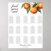 Citrus Bruiloft Mediterraan Oranje Poster (Voorkant)