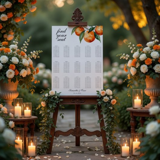 Citrus Bruiloft Mediterraan Oranje Poster
