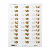 Citrus Bruiloft | Mediterrane Sinaasappel Etiket (Full Sheet)