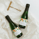 Citrus Bruiloft Mini Mousserende Wijn Label Sparkling Wijnetiket
