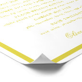 Citrus bruiloft signature drankjes bord poster (Hoek)