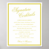 Citrus bruiloft signature drankjes bord poster (Voorkant)