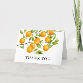 Citrus Bruiloft Zomer Bruiloftsfeest Bedankkaart