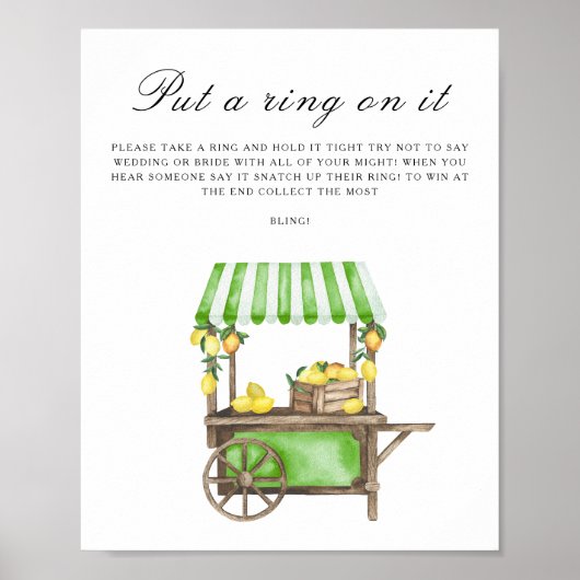 Citrus bruiloftsfeest - Doe een ring om spel Poster (Voorkant)