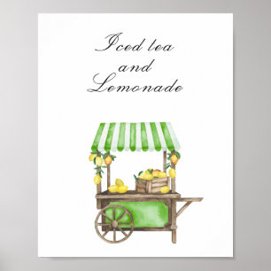 Citrus bruiloftsfeest - Iced Tea & Lemonade Poster