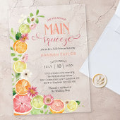 Citrus Bruiloftsfeest 'Main Squeeze' Acryl Uitnodigingen