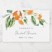 Citrus Bruiloftsfeest Mini Mousserende Wijnlabel Sparkling Wijnetiket (Enkel label)