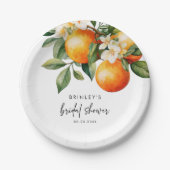 Citrus Bruiloftsfeest Papieren Bord Oranje Clement (Voorkant)