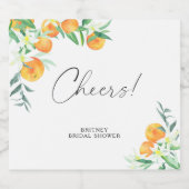 Citrus - bruiloftsfeest Proost! Sparkling Wijnetiket (Enkel label)