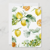 Citrus Bruiloftsontbijt Kaart (Achterkant)