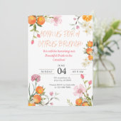 Citrus Bruiloftsontbijt Uitnodiging (Staand voorkant)