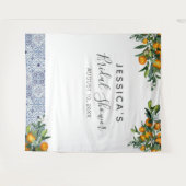 Citrus bruiloftsshower achtergrond foto booth wandkleed (Voorkant (horizontaal))