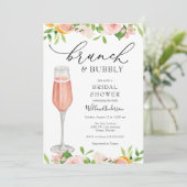 Citrus Brunch en Bubbly Vrijgezellenfeest Kaart (Staand voorkant)