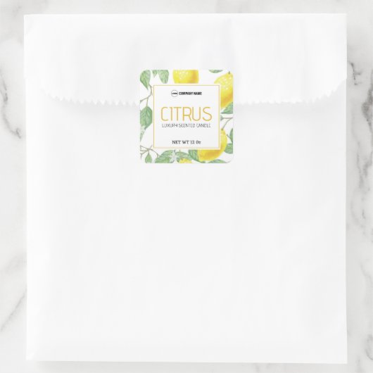 Citrus Candle Label Sticker (Tas)